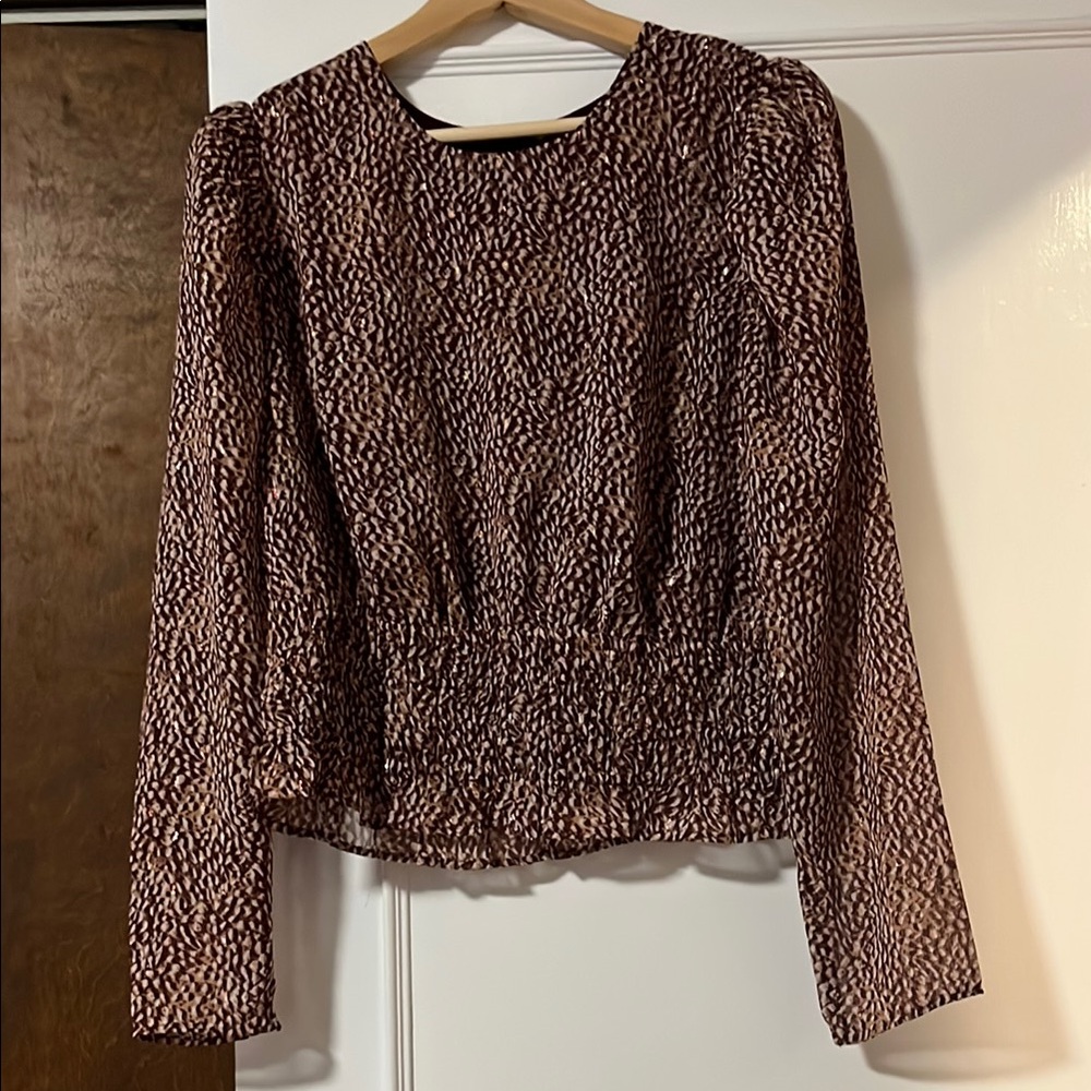 Chic Animal Print Blouse